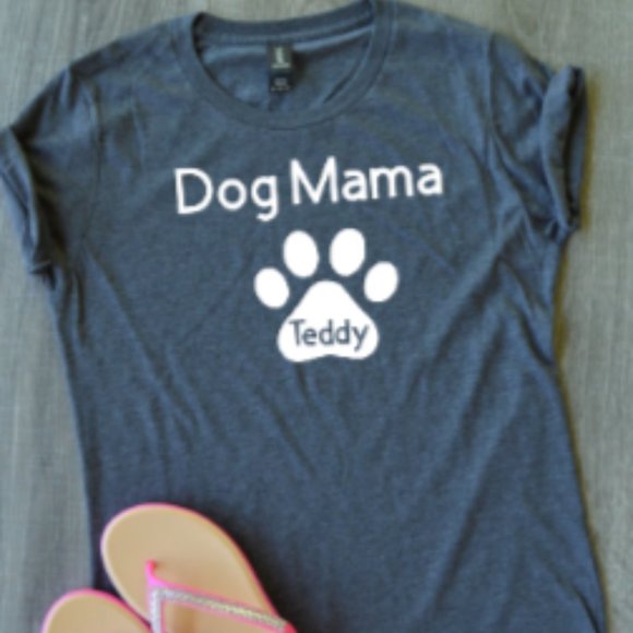 Personalized Dog Mama T-Shirt - Picture 1 of 1